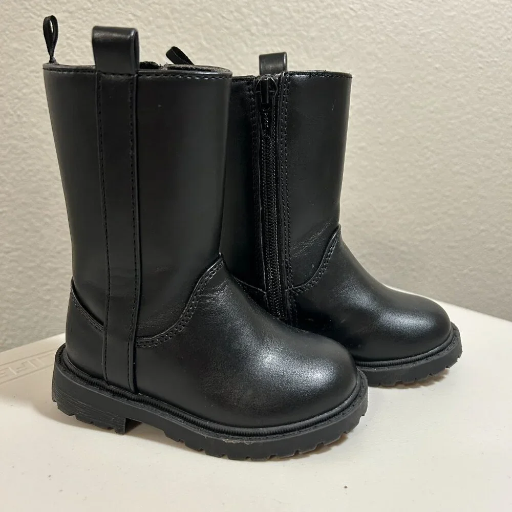 Old Navy Toddler Tall Black Boots Size: 5